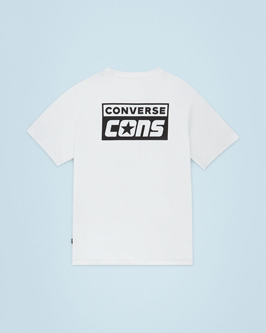 T-Shirts Barbati Converse CONS Grafice Albi | RO AFTG0910